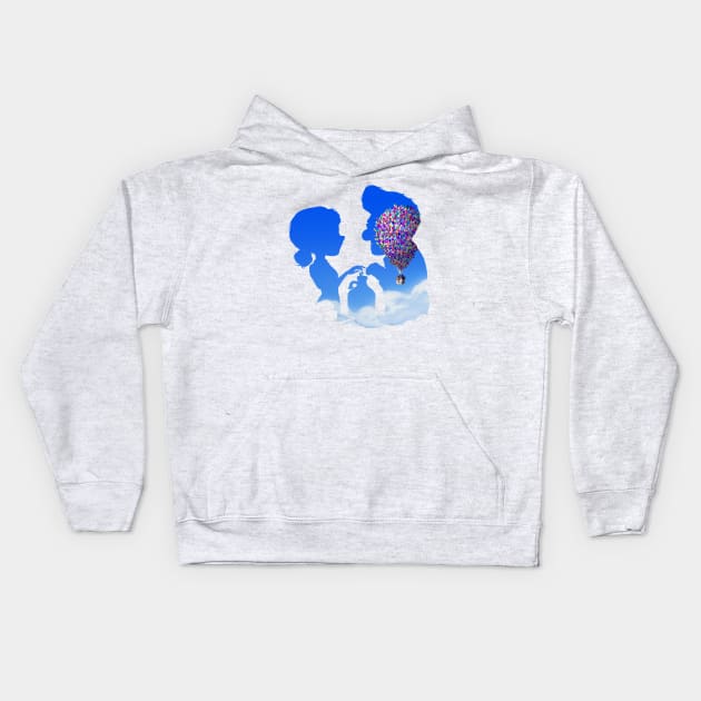 Ellie and Carl Kids Hoodie by Nicole Nichols